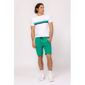 Pantaloni scurti cu buzunare cu fermoar