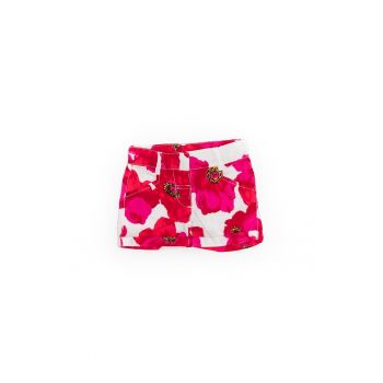 Pantaloni scurti inflorati -  fetite - 33242 - 62 cm - Alb
