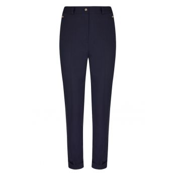 Pantaloni texturati cu croiala conica