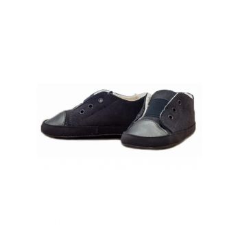 Pantofiori stil tenisi -  material textil - imblaniti - 50778-007 - 17 - Negru
