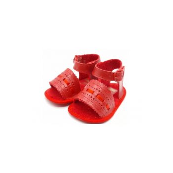 Sandale fetite cu perforatii -  rosii - 50605-002 - Rosu