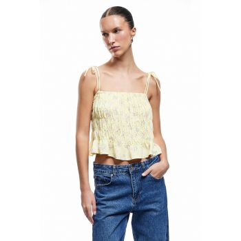 Top crop cu fronseuri