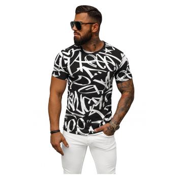 Tricou barbati cu imprimeu Berthe negru