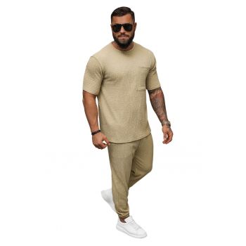 Tricou cu maneca scurta pentru barbati Thaneseus camel