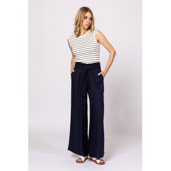 Tricou din amestec de modal fara maneci cu model in dungi Berta