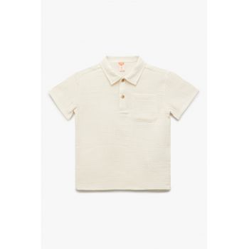 Tricou polo cu buzunar pe piept