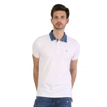 Tricou polo cu maneca scurta Barbati -  CL1033370 - Alb