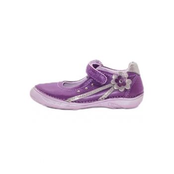 Balerini cu model floare -  din piele - 046-605