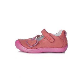 Balerini fete -  din piele - cu scai - DA03-1-870 - 35 - Roz