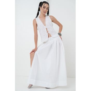 Bluza cu broderie - fara maneci