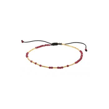 Bratara ajustabila din aur filat de 14K/20 cu pietre de garnet