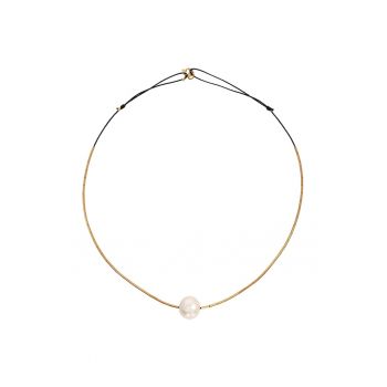 Colier de aur filat de 14K/20 cu perla de apa dulce
