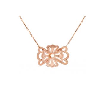 Colier Diamond rose gold Faith Stylish Flower