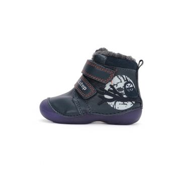 Ghete - baieti - din piele -  imblanite - W015-42249B