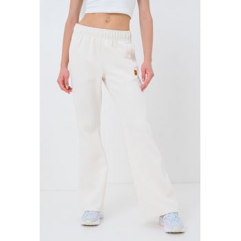 Pantaloni cu talie medie si logo pentru tenis