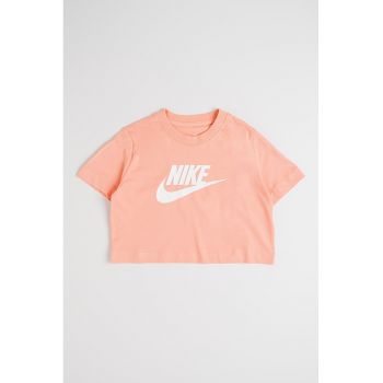 Tricou crop cu decolteu la baza gatului