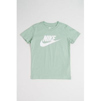Tricou cu decolteu la baza gatului si imprimeu logo