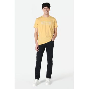 Tricou Cu Maneca Scurta DeBarbati Galben Regular Fit