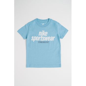 Tricou de bumbac cu imprimeu contrastant