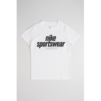 Tricou de bumbac cu imprimeu contrastant