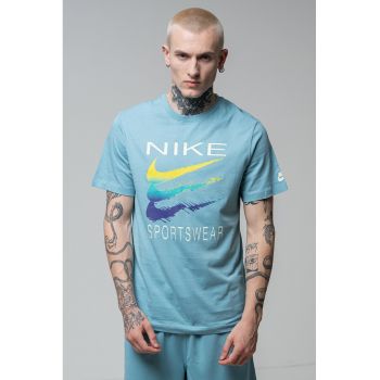 Tricou din bumbac cu imprimeu contrastant