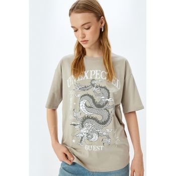 Tricou lejer cu imprimeu