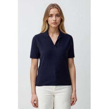 Tricou polo relaxed fit