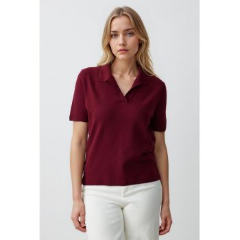 Tricou polo relaxed fit
