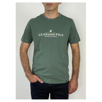 U.S. Grand POLO Tricou barbati cu imprimeu text - Regular fit