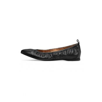 Balerini de piele cu model drapat