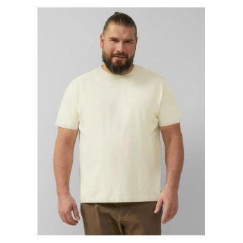 Big Sizes Tricou barbati big sizes din jerseu moale de bumbac - Regular fit - Crem