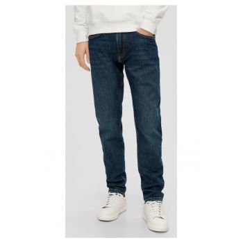 Blugi barbati Mauro - cu talie medie - croiala Regular - Tapered Leg - Albastru inchis - W31 L34 de firma originali