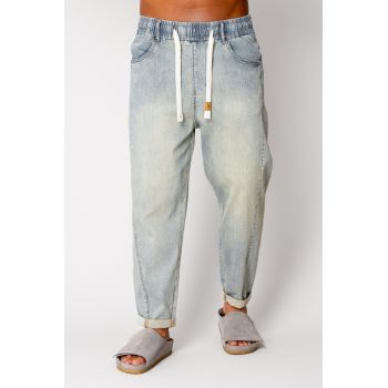 Blugi Joggly lungi cu snur Blue Ice 17351