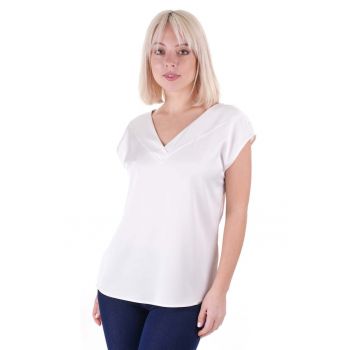 Bluza cu maneci aripioara si decolteu in V