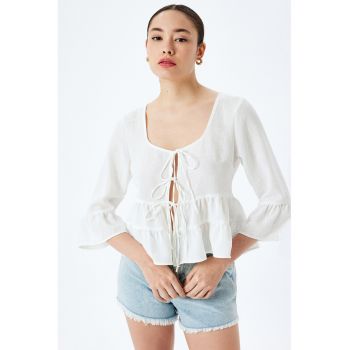 Bluza lejera cu decolteu patrat