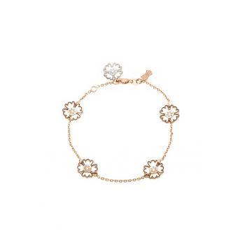 Bratara din aur de 14k cu diamante Faith Flowers
