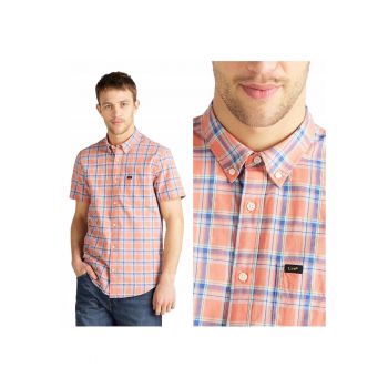 Camasa Barbati -  Button Down Ss - Croi: Regular Fit - Inchidere: Nasturi - Compozitie Material: 100% Bumbac - Numar Buzunare: 1 - Multicolor - 1 Bucata