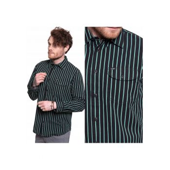 Camasa Barbati -  Camasa De Lucru - Croi: Regular Fit - Inchidere: Nasturi - Compozitie Material: 100% Bumbac - Numar De Buzunare: 2 - Multicolor - 1 Bucata