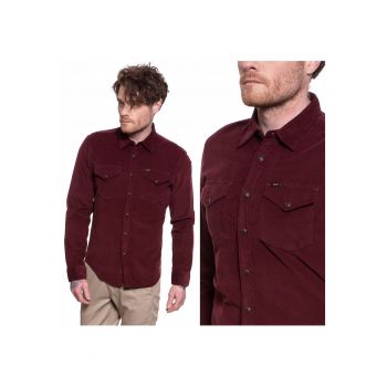 Camasa Barbati -  Camasa Western Curata - Croi: Slim Fit - Inchidere: Nasturi - Compozitie Material: 100% Bumbac - Numar Buzunare: 2 - Rosie - 1 Bucata