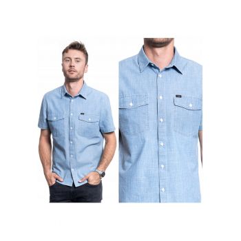 Camasa Barbati -  Chetopa Ss Shirt - Croi: Lejer - Inchidere: Nasturi - Compozitie Material: 100% Bumbac - Numar De Buzunare: 2 - Albastru