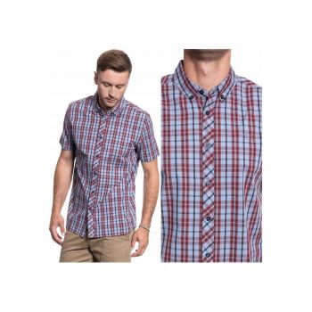 Camasa Barbati -  Collin Poplin Check - Croi: Regular Fit - Inchidere: Nasturi - Compozitie Material: 100% Bumbac - Model Predominant: Carouri - Rosu