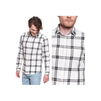 Camasa Barbati -  Ls 1 Pkt Shirt - Croi: Regular Fit - Inchidere: Nasturi - Compozitie Material: 100% Bumbac - Model Dominant: Carouri - Alb - 1 Bucata