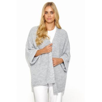 Cardigan supradimensionat cu maneci trei sferturi -