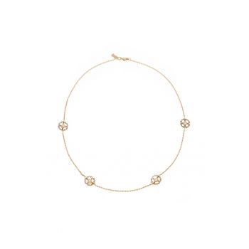 Colier cu motive florale si diamante Faith Stylish Flower