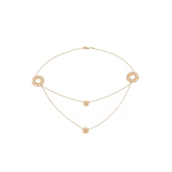 Colier din aur de 14k decorat cu diamante Fortune