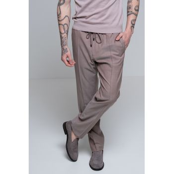 Pantaloni chino din amestec de lana