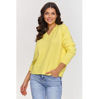 Pulover lejer cu maneci cazute -
