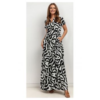 Rochie lejera din amestec de in cu buzunare -