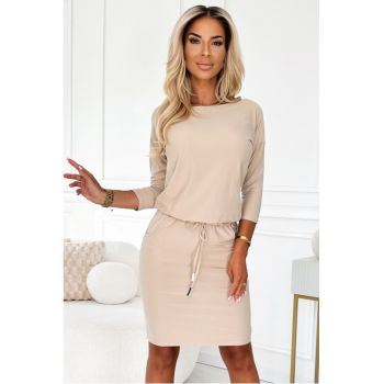 Rochie sport cu snur -  XL - Bej