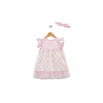Rochita Fetite -  cu Crizanteme - JIK8152 - Roz - 98 cm